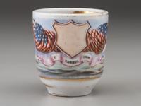 Two Painted Porcelain Shaving Mugs