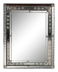 A Venetian Etched Glass Mirror