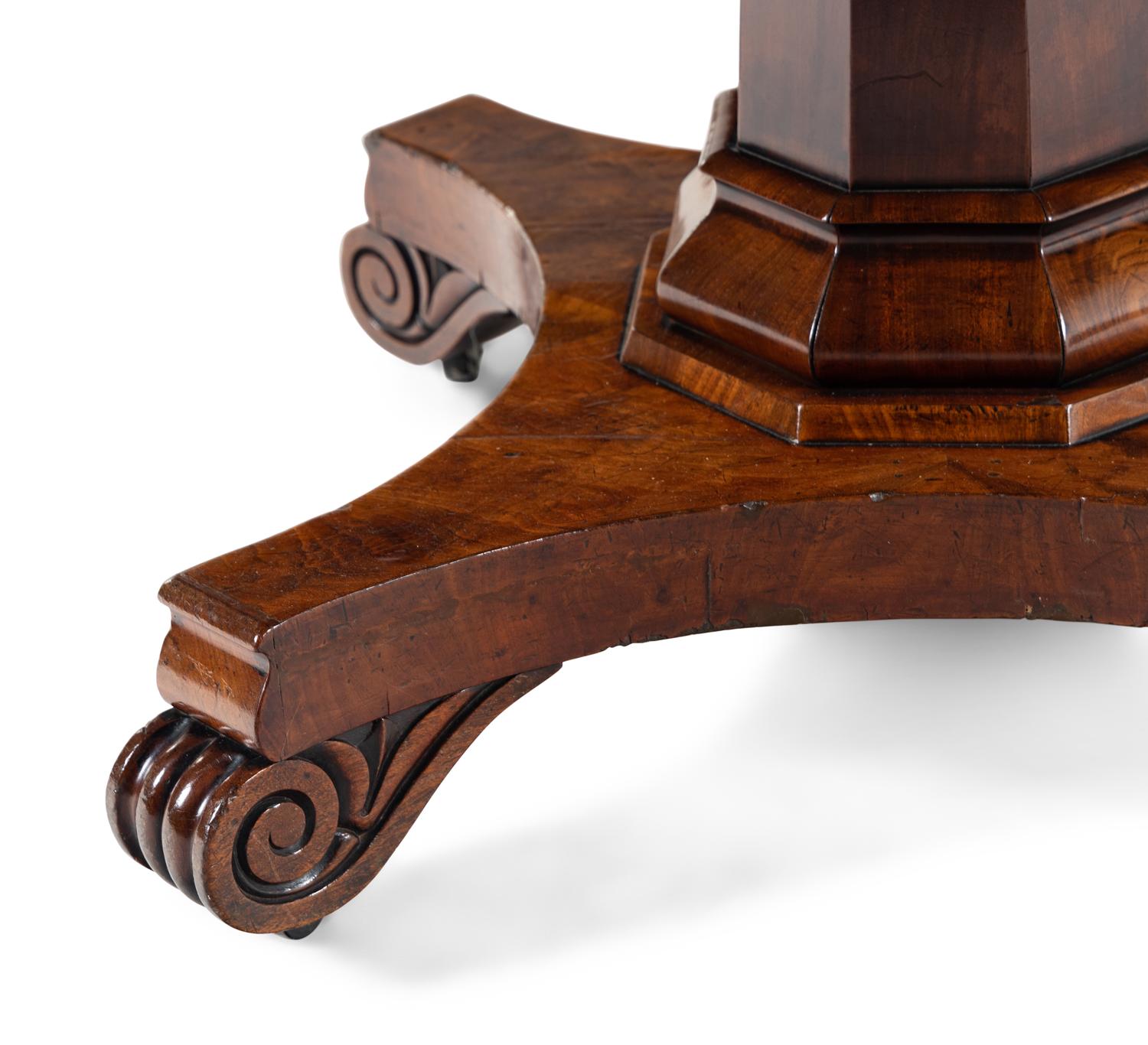 A Regency Style Mahogany Tilt-Top Center Table