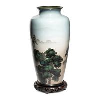 An Impressive Pair of Large Japanese Cloisonné Presentation Vases, Ando Jubei Studio, Late Meiji to Taisho Period — 日本明治-大正時期 安藤七寶店七寶燒花瓶一對