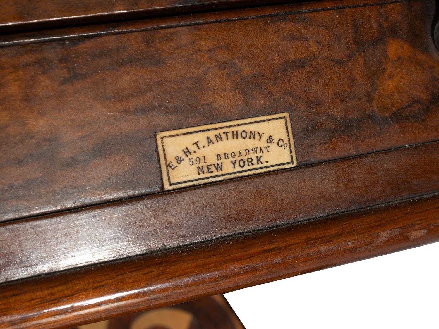 [EARLY PHOTOGRAPHY]. Table top folding stereographoscope. New York: E. & H.T. Anthony & Co.