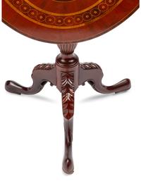 A George III Style Marquetry and Mahogany Tea Table