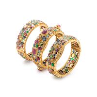 COLLECTION OF MULTIGEM BANGLE BRACELETS