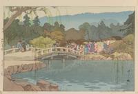 Hiroshi Yoshida, (1876-1950), Country Holiday, Maruyama Park in Kyoto, Kinkaku from the series Kansai District, each dated Showa 8, cor