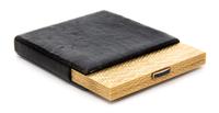 A 9-Karat and Sapphire Compact Width 2 3/8 inches.