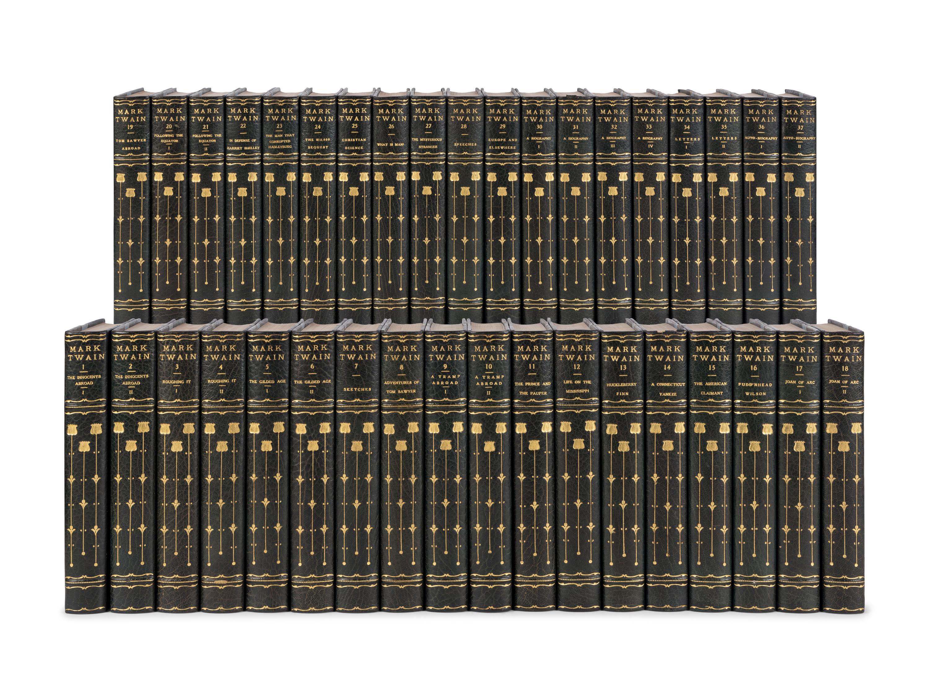 CLEMENS, Samuel Langhorne ("Mark Twain") (1835-1910). The Writings . New York and London: Harper & Brothers, 1929.