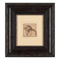 School of Rembrandt van Rijn (Dutch, 1606-1669) — Head of an Old Woman Wearing a Turban