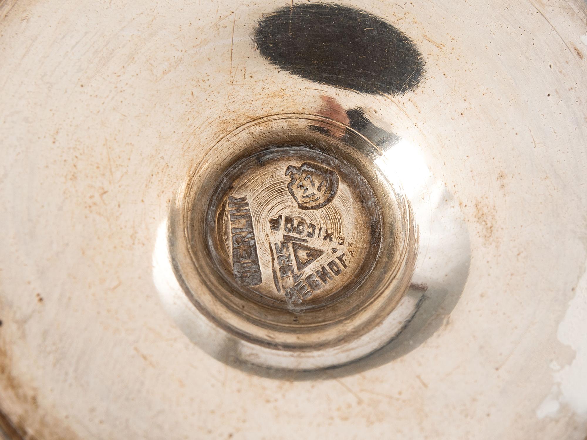 Eight Mexican Silver Goblets