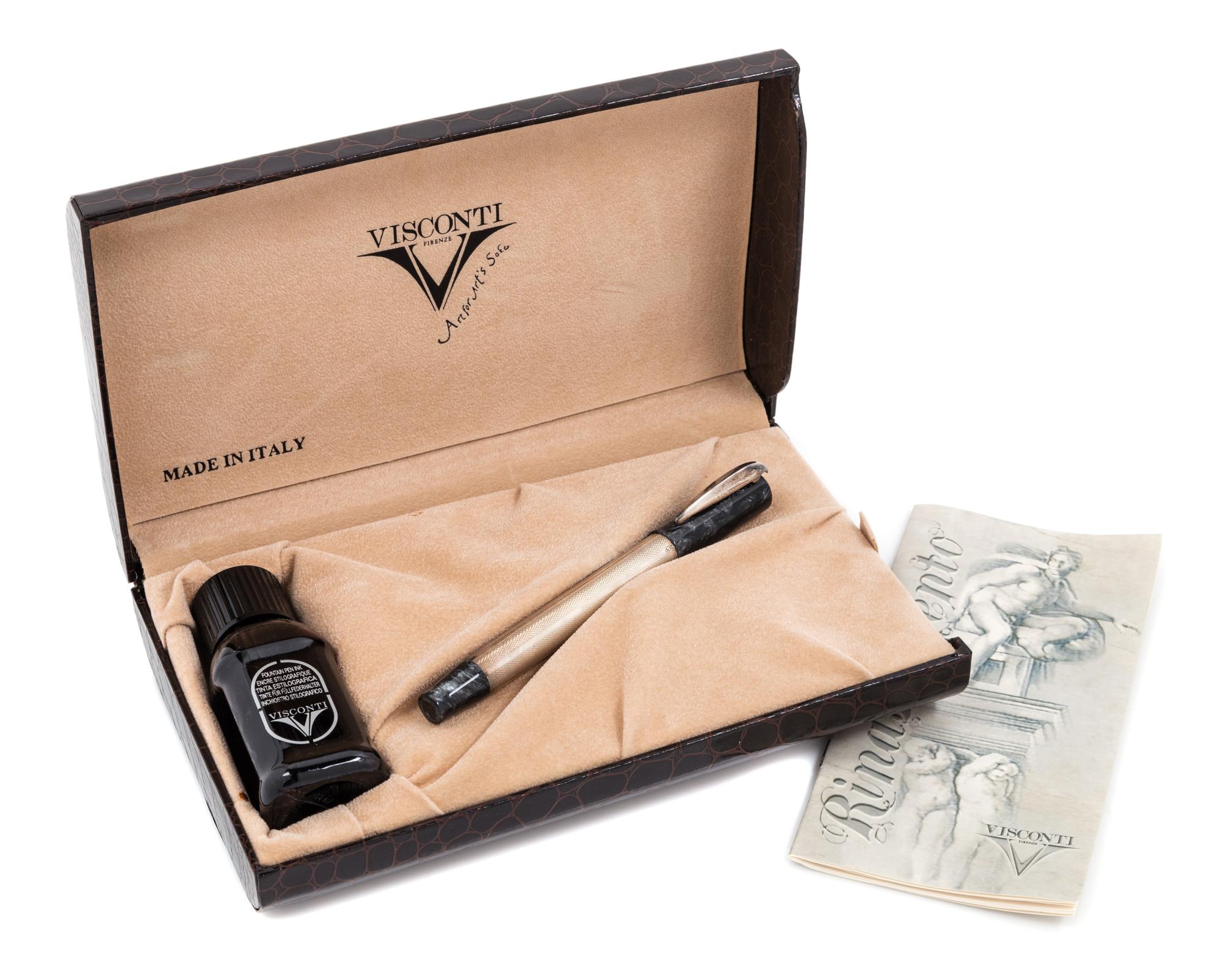 A Visconti Rinascimento: Star Dust-Black Special Edition Fountain Pen and Ink Set