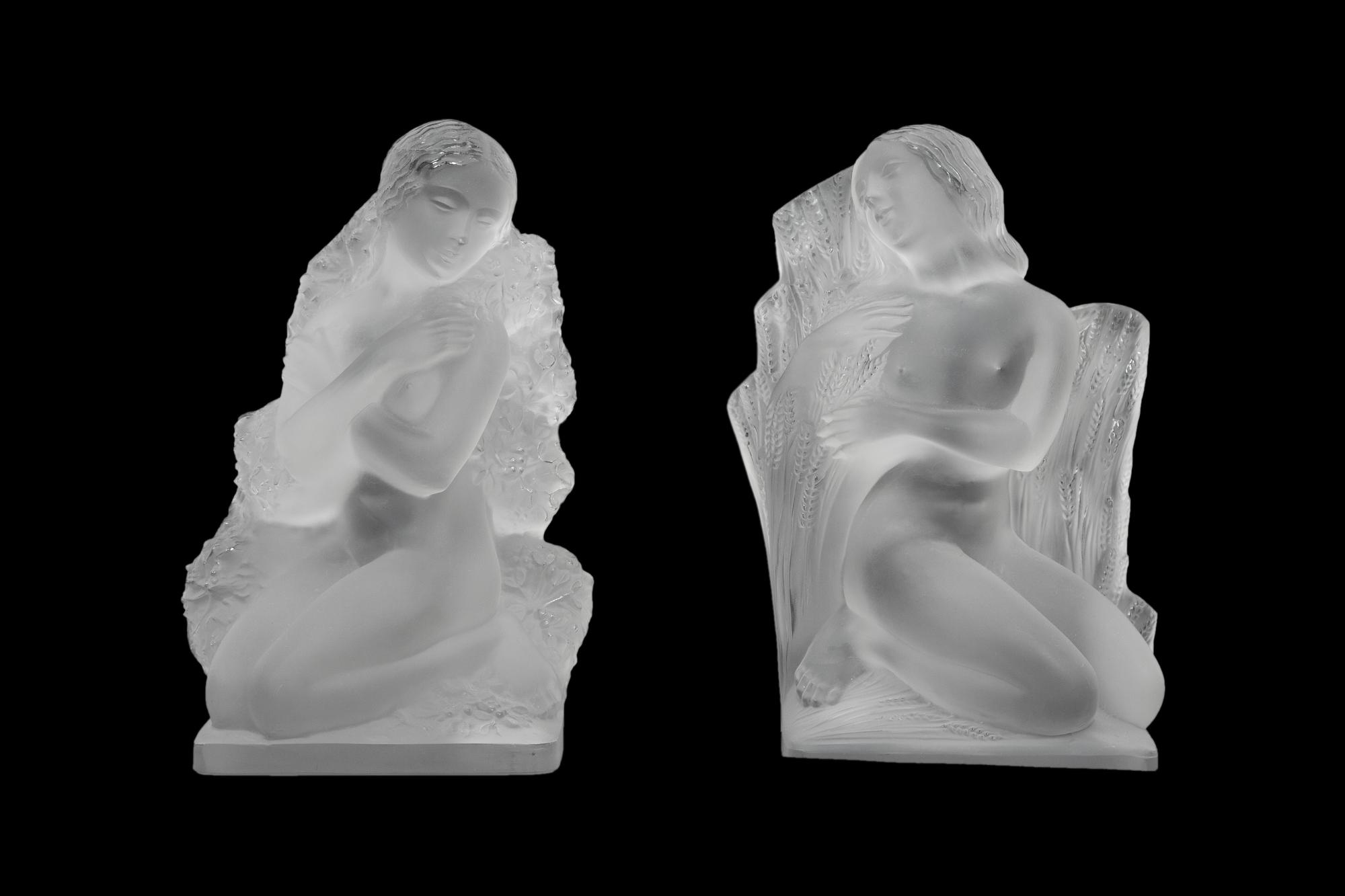 A Set of Lalique Les Quatres Saisons Figures and a Group of Other Lalique Figures