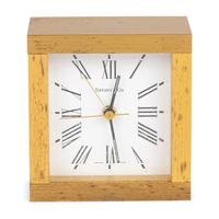 A Tiffany and Co. Brass Table Clock