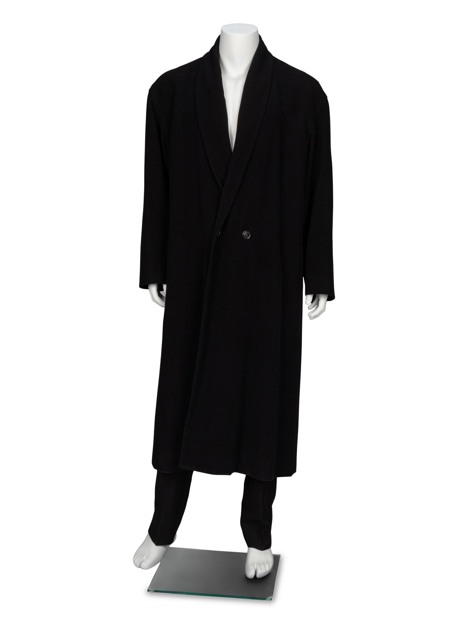 Issey Miyake, Shawl Collar Black Wool Coat