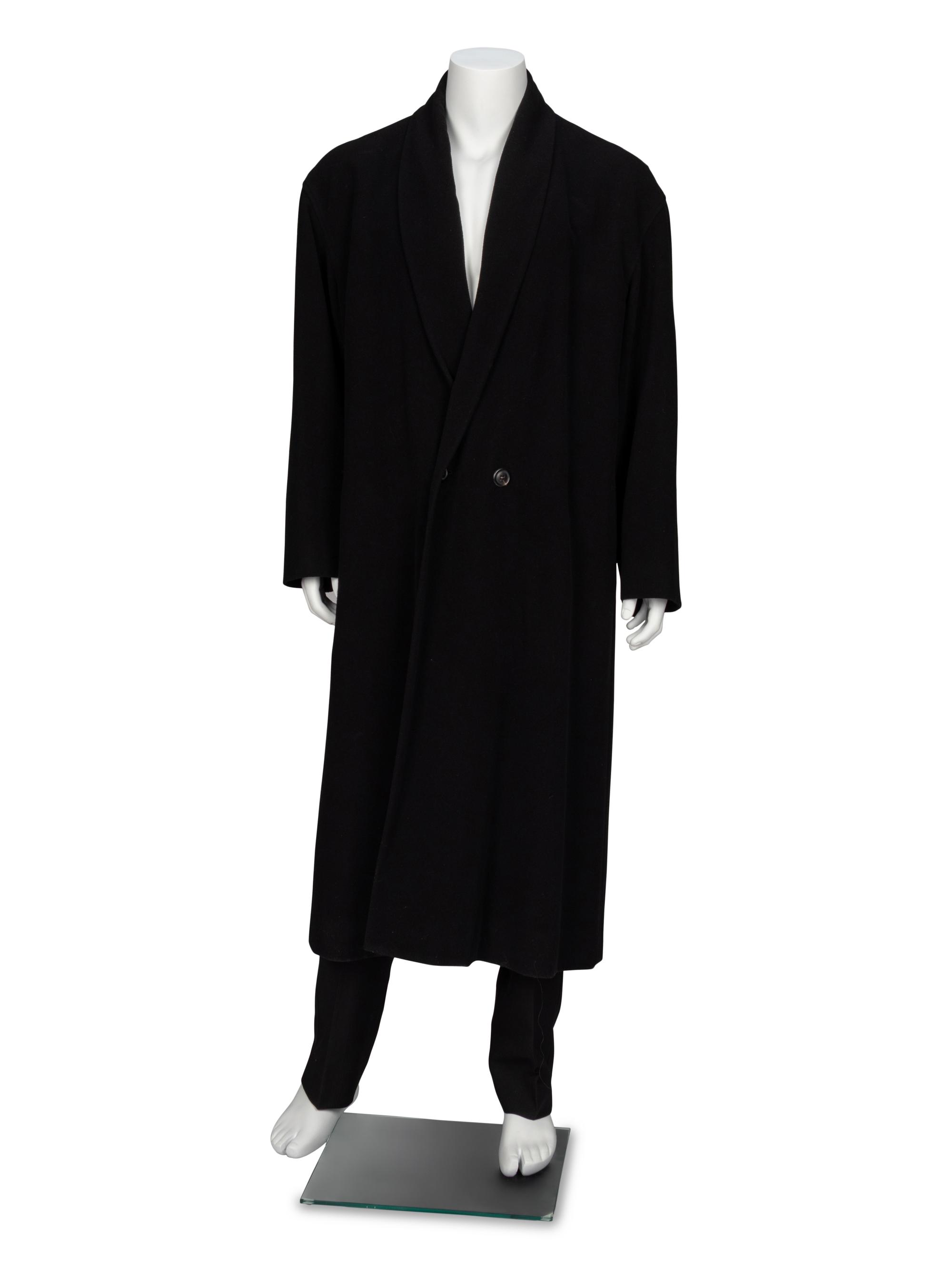 Issey Miyake, Shawl Collar Black Wool Coat