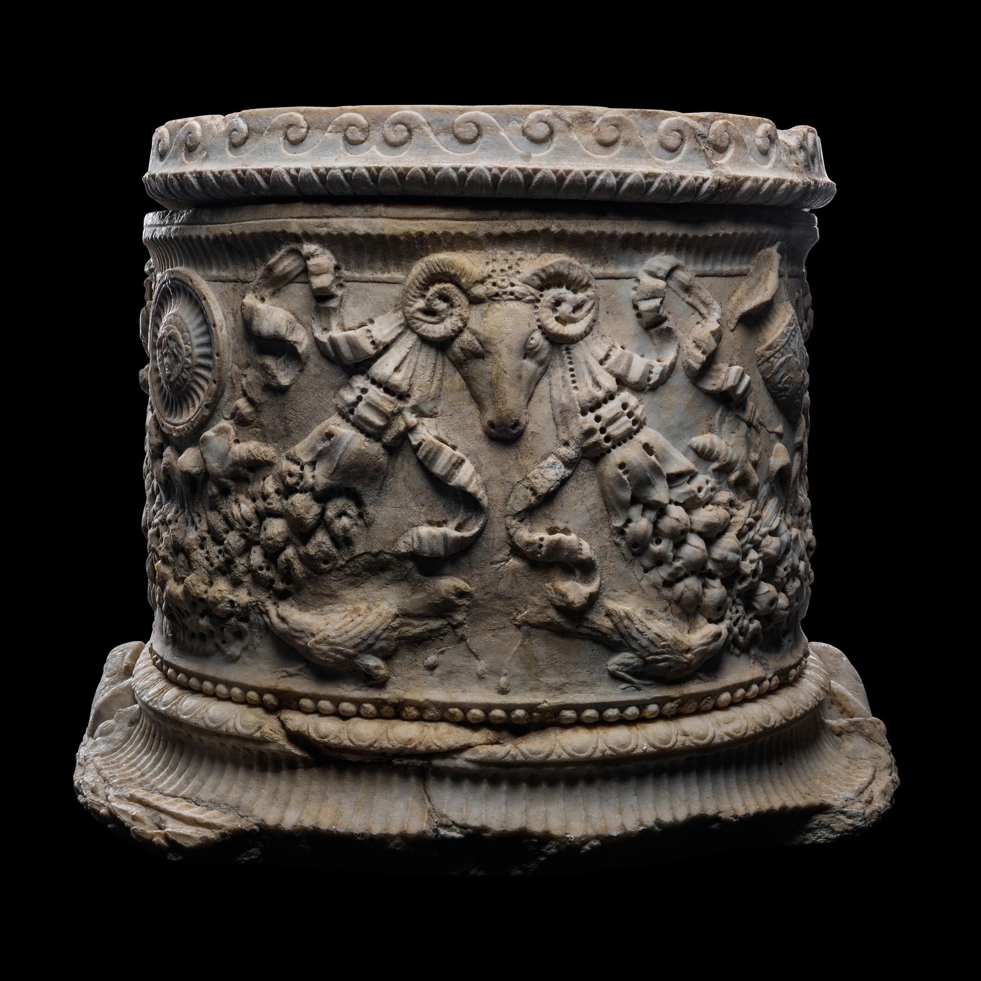 A Roman Marble Cinerary Urn