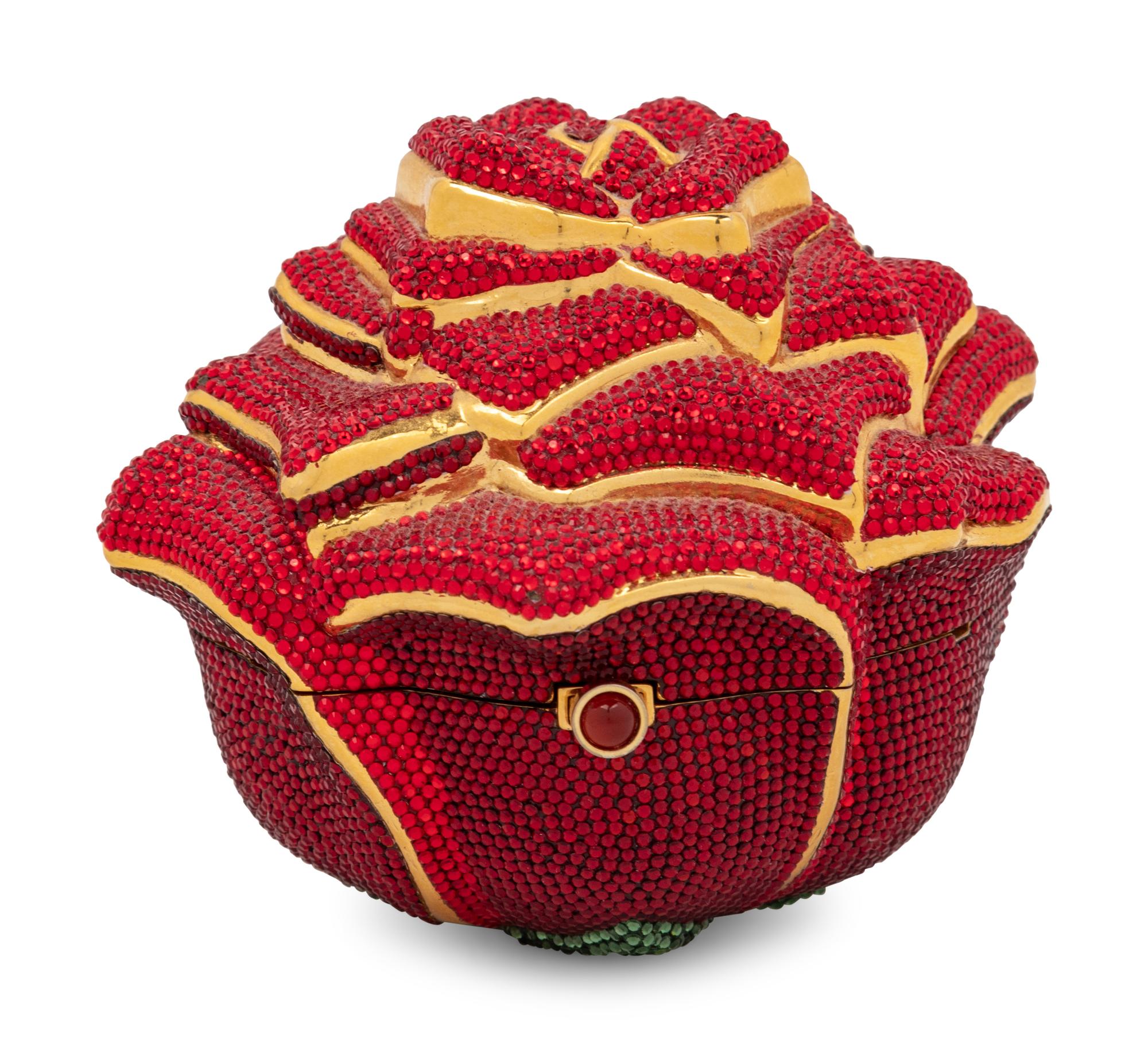 Judith Leiber Red Rose Minaudière