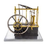 A Brass and Silvered Metal Chadburns Condensing Steam Engine