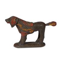 Carved and painted figure of a standing poodle in the manner of Wilhelm Schimmel (1817-1890) Robert Stauffer, late 20th century