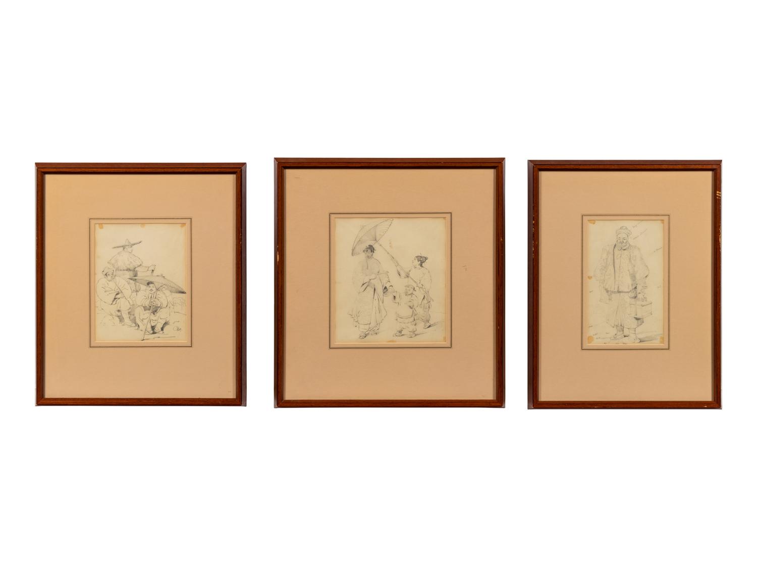 Three Sketches of Chinese Figures