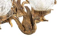 A Neoclassical Style Gilt Metal and Glass Fixture
