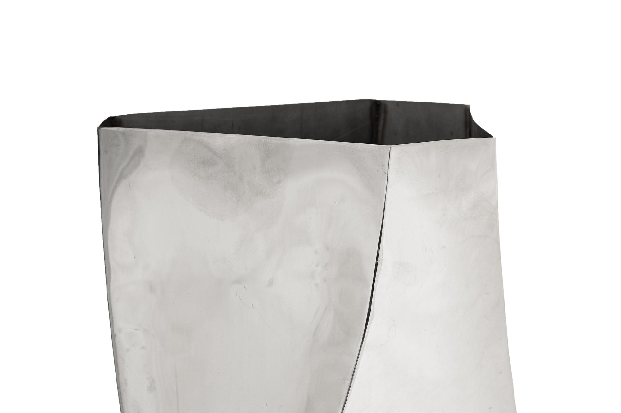 A Pair of Chrome Plated Waste Baskets by Michael Aram