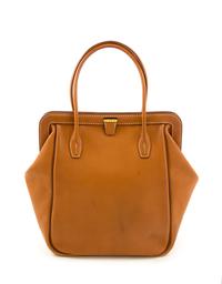 Hermès Natural Equestrian Leather Tote, 2013 14" H x 12"- 17" W x 5.5" D; Handle drop: 7"