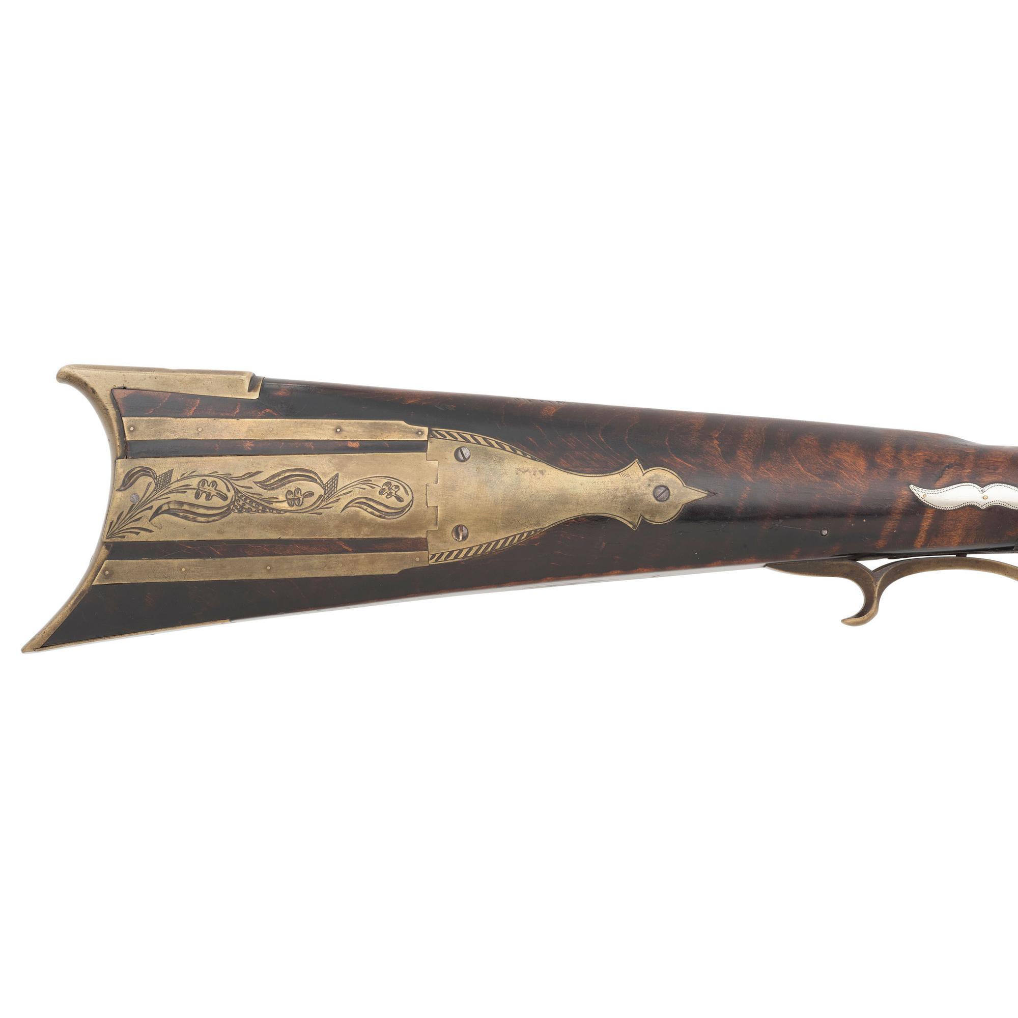 Full Stock Percussion Rifle Marked J Douglas