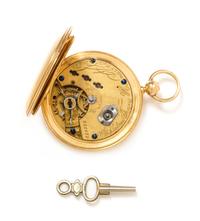 A Yellow Gold Hunter Case Pocket Watch, Waltham, Circa 1869, 43.40 dwts.