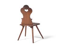A Germanic Oak Backstool