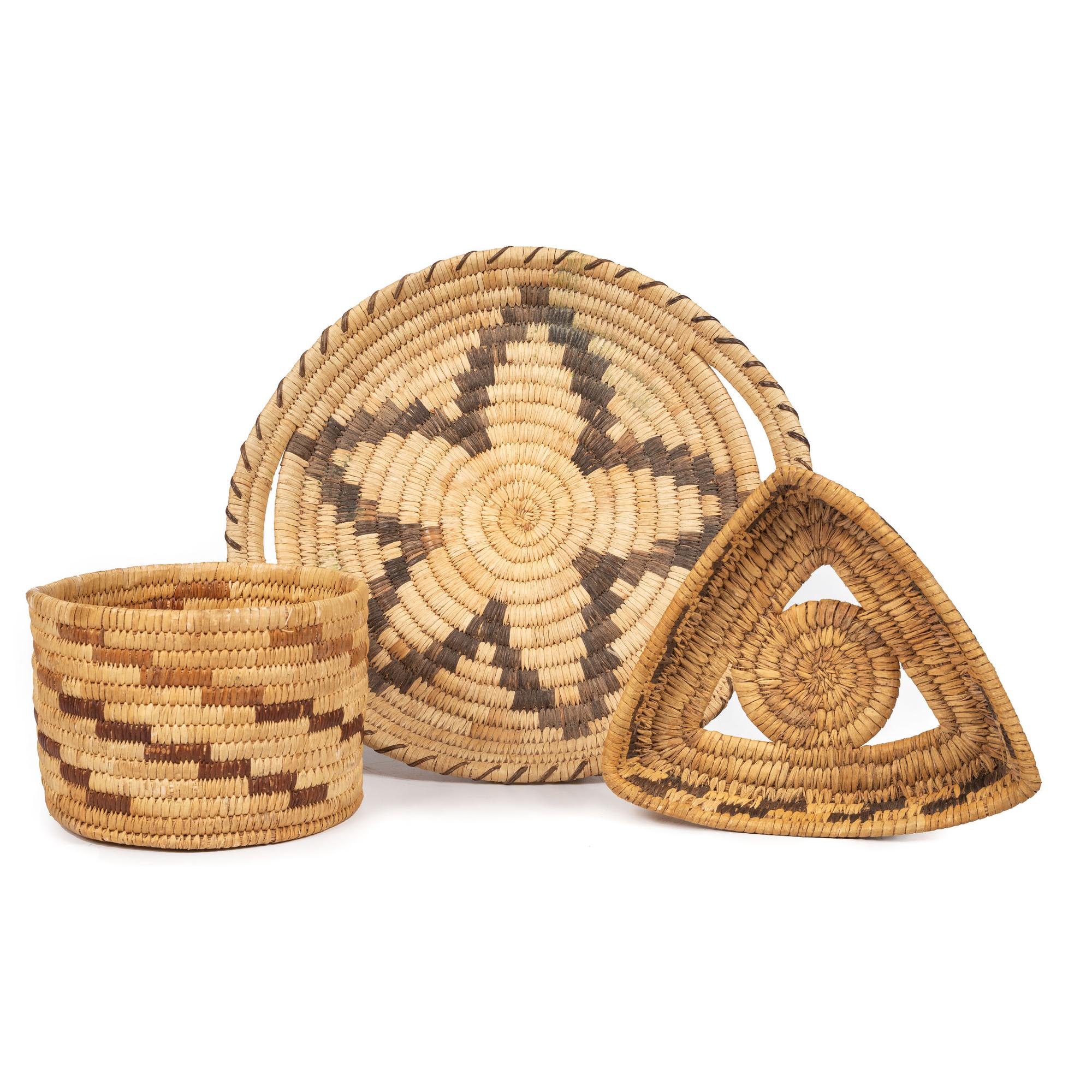 A Group of Tohono O'odham Baskets