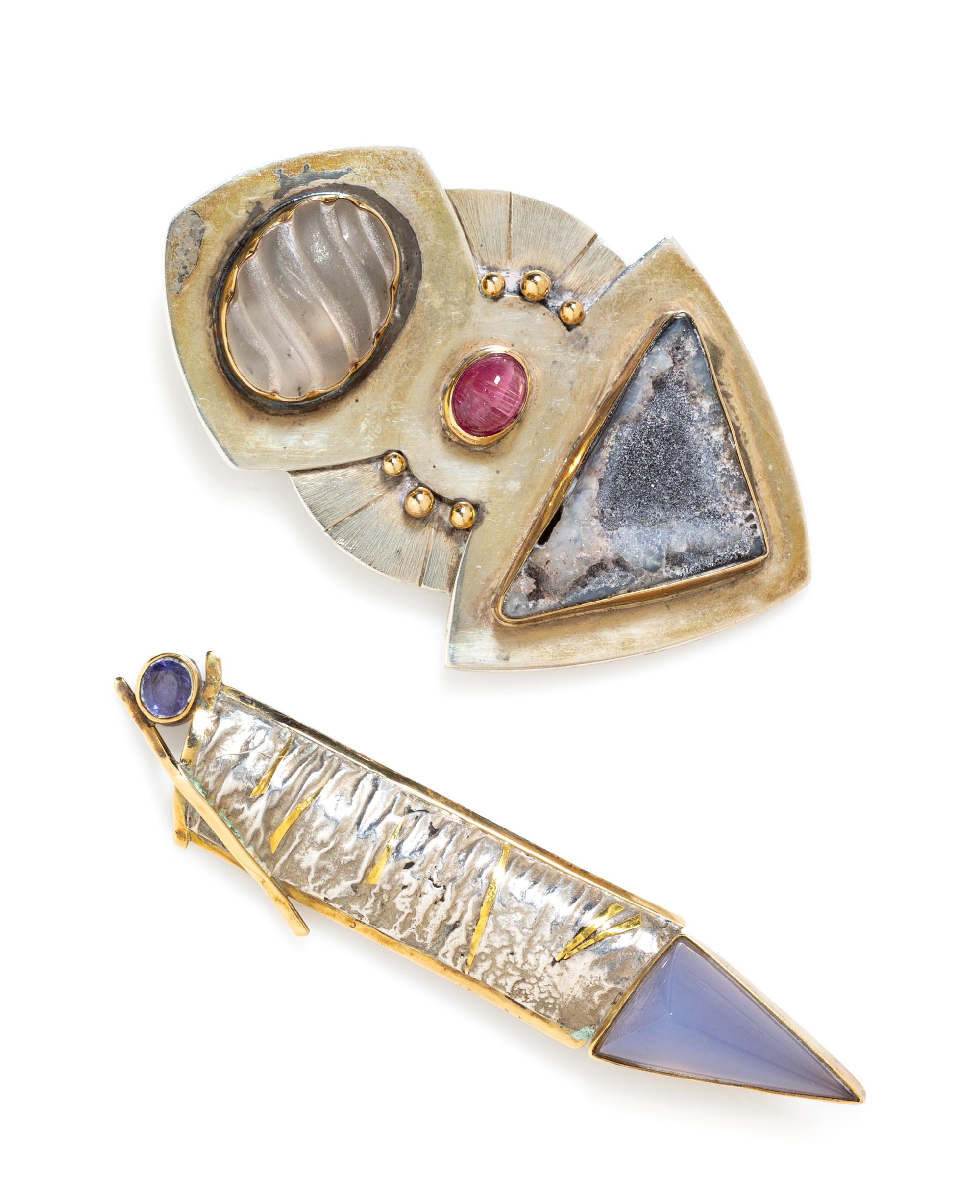 A Collection of Silver, Yellow Gold and Multigem Jewelry,