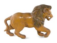 A Diminutive Carved Wood Lion Carousel Figure
