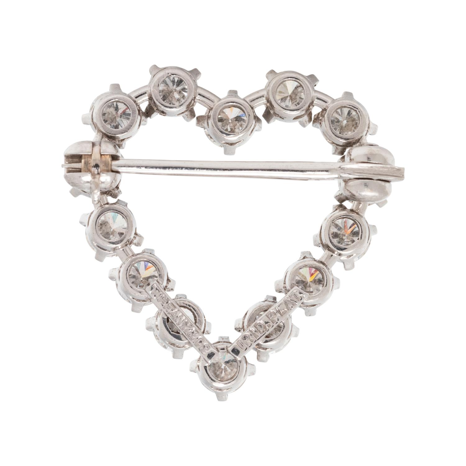 TIFFANY & CO., DIAMOND HEART BROOCH
