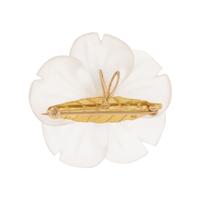 ROCK CRYSTAL, CULTURED PEARL AND DIAMOND FLOWER PENDANT/BROOCH