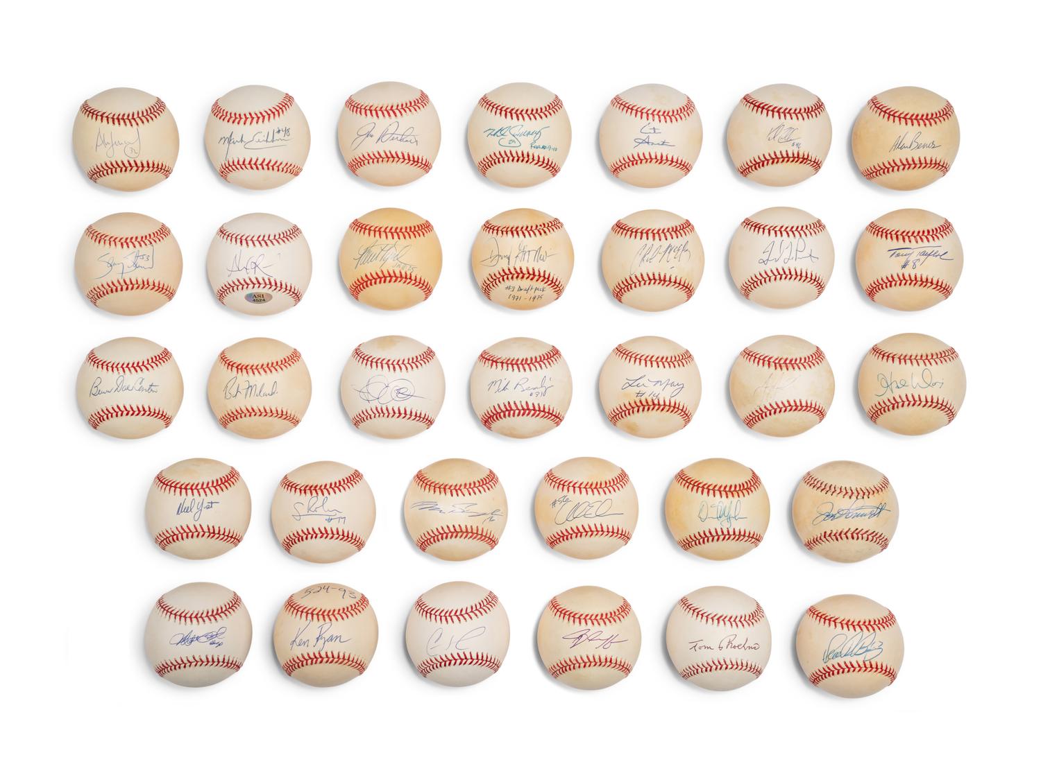Bases Loaded Signed Autograph Baseball Group No. 3