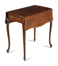 A George III Mahogany and Satinwood Pembroke Table