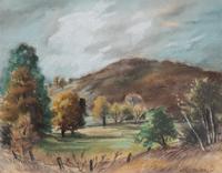Victoria Ebbels Hutson Huntley, (American, 1900-1971) — Landscape, 1928