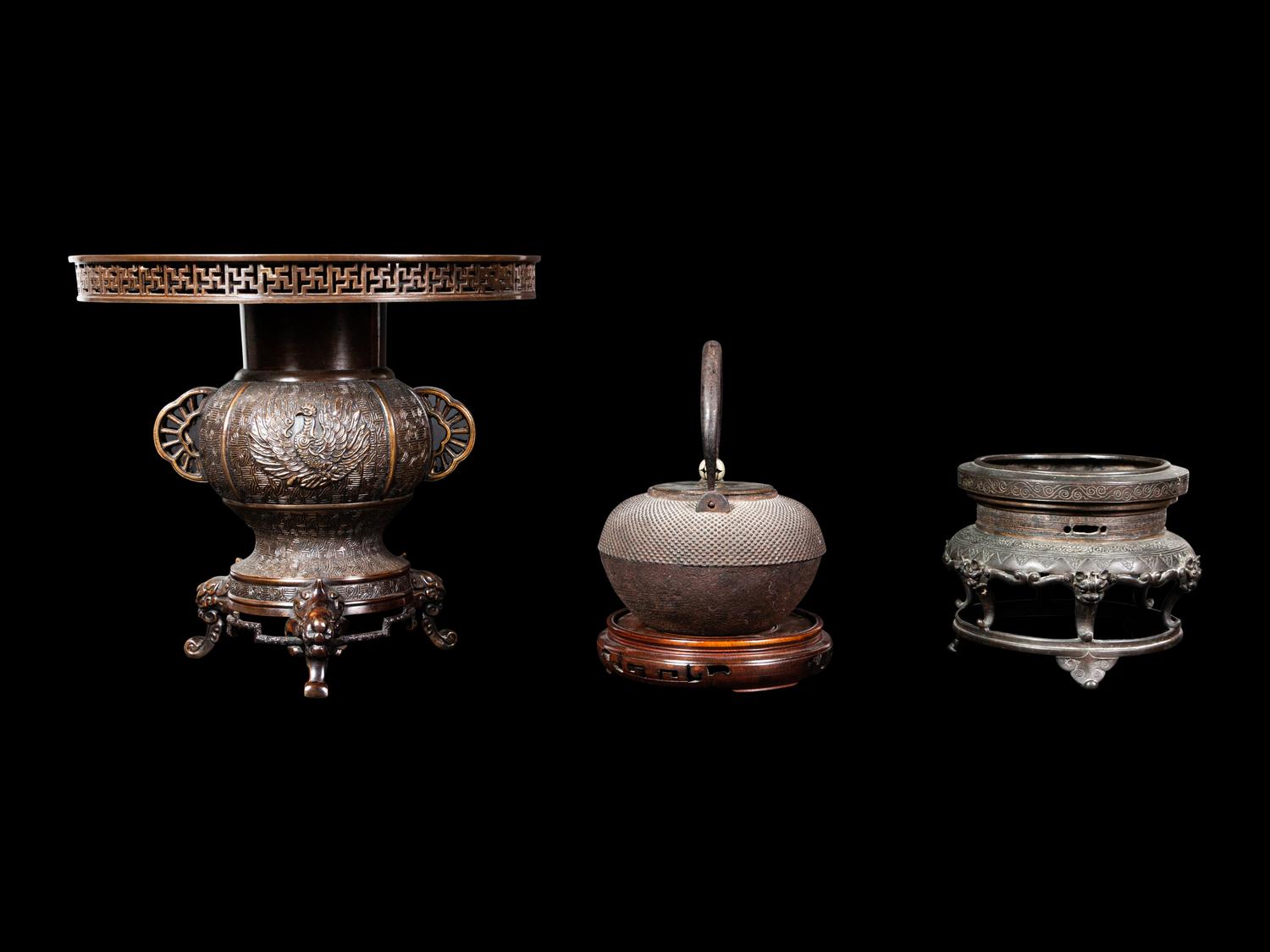 Three Japanese Bronze Articles