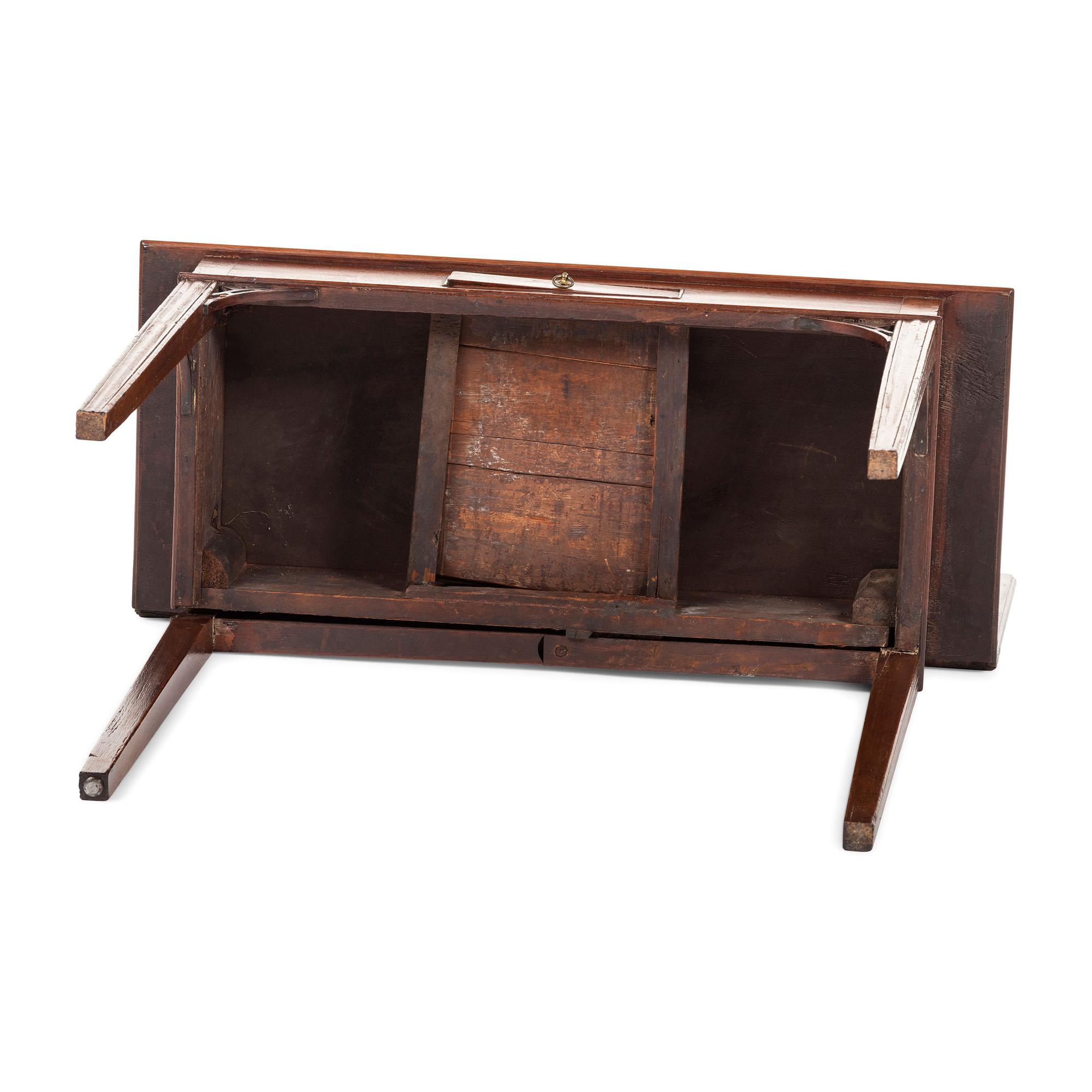 A Chippendale Figured Mahogany One-Drawer Card Table
