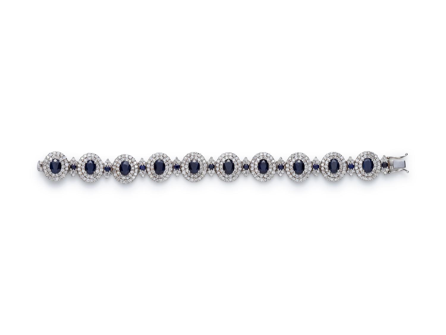SAPPHIRE AND DIAMOND BRACELET