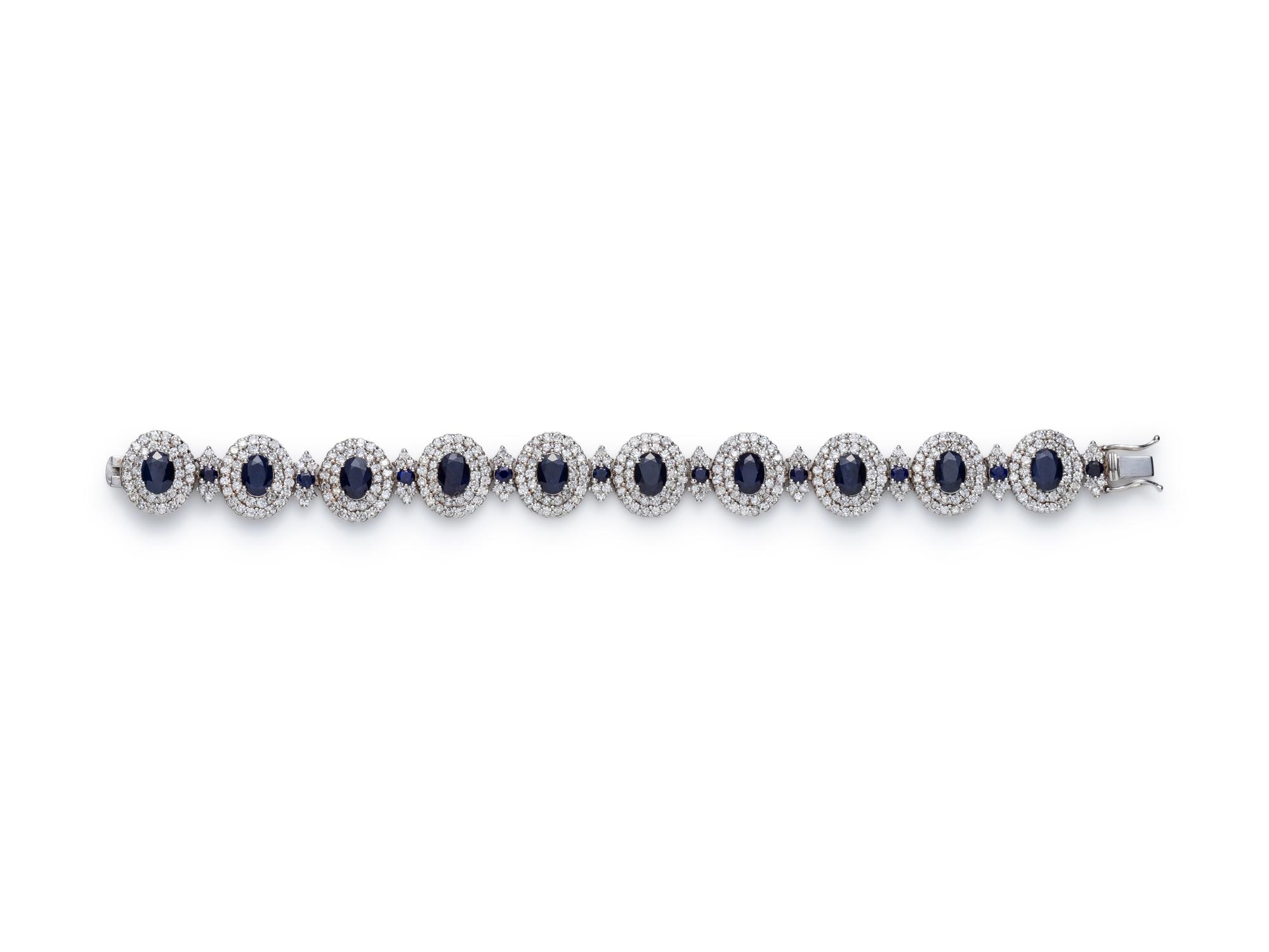 SAPPHIRE AND DIAMOND BRACELET