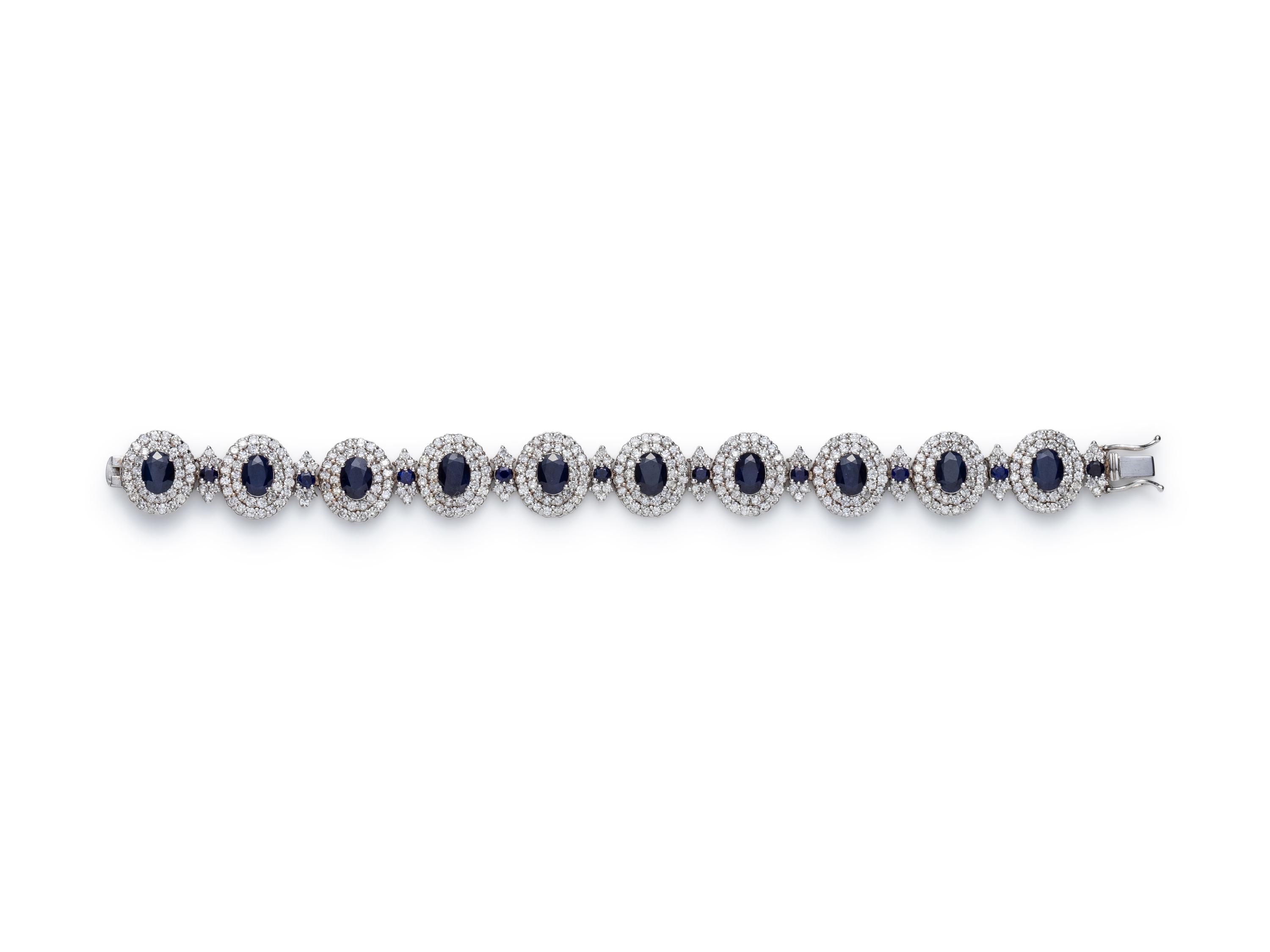 SAPPHIRE AND DIAMOND BRACELET