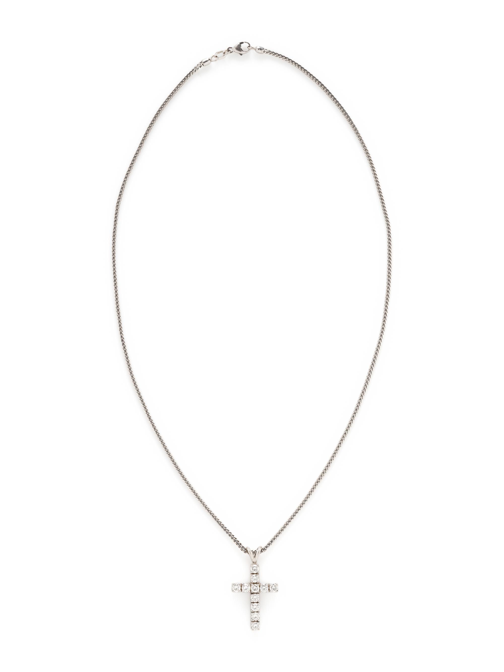 DIAMOND CROSS PENDANT NECKLACE