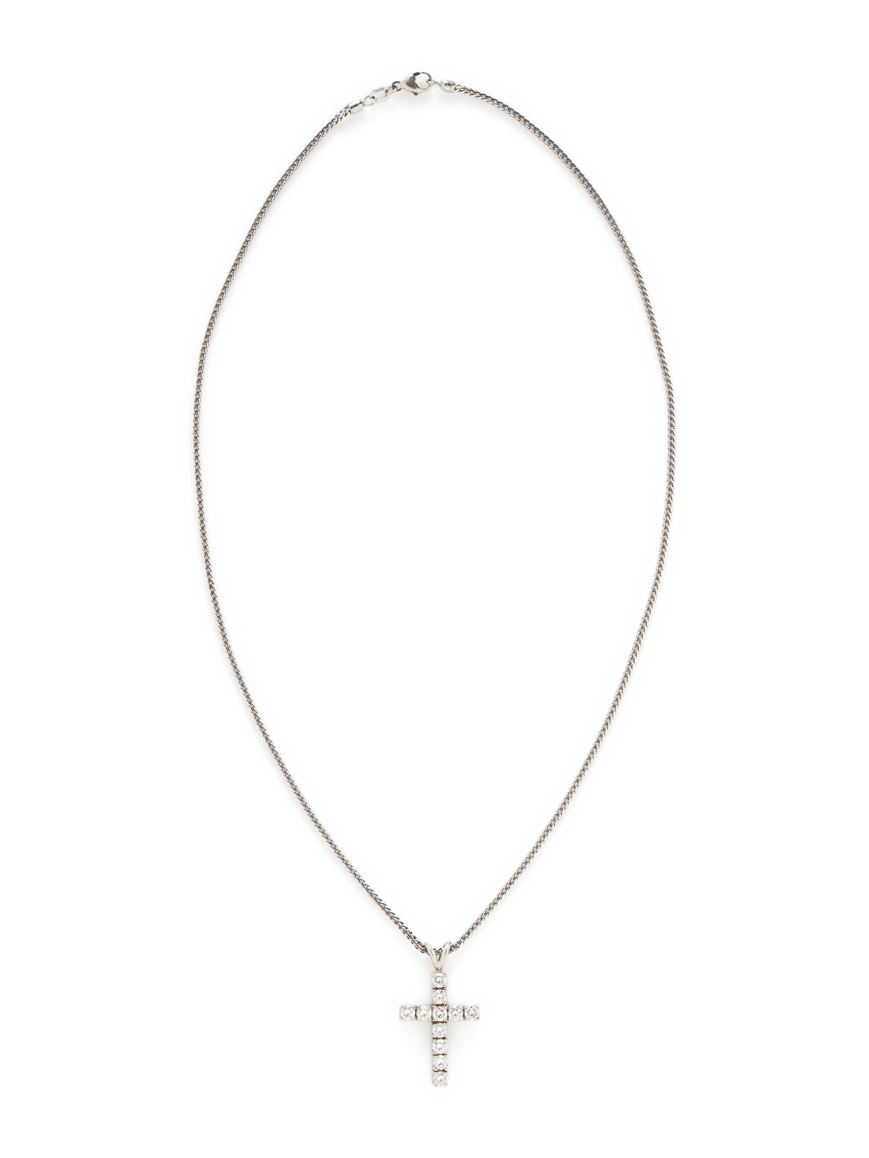 DIAMOND CROSS PENDANT NECKLACE