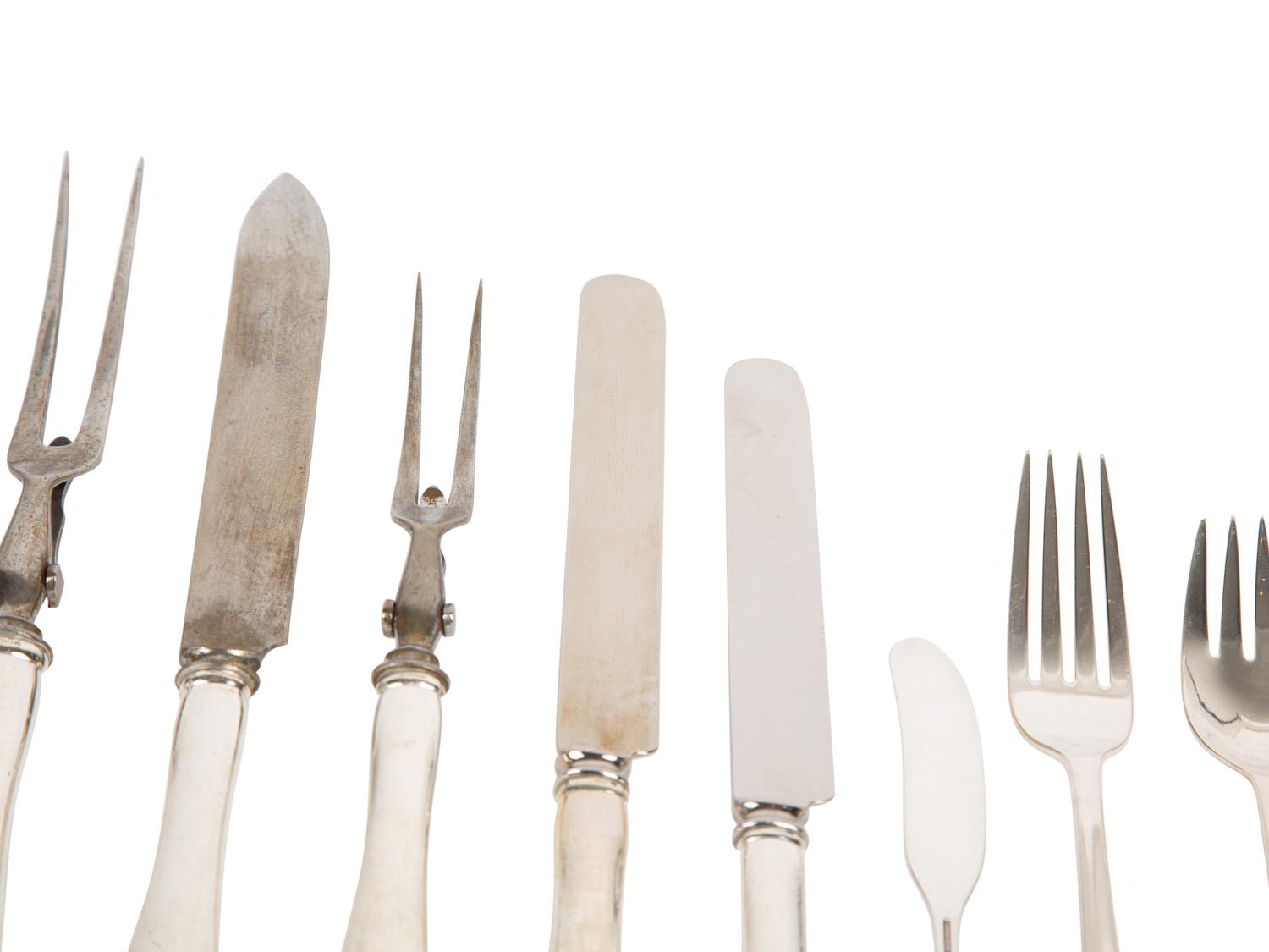 A Tiffany Silver Flatware Service — 20th Century
