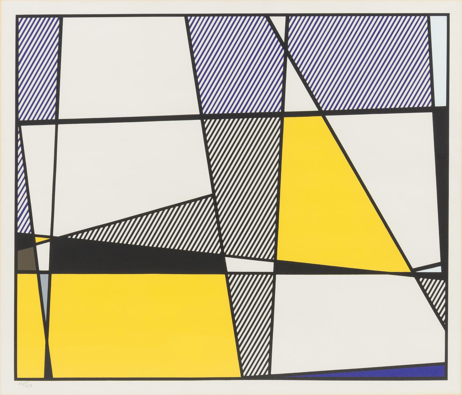 Roy Lichtenstein, American, (1923 - 1997), Cow Triptych: Cow Going Abstract (set of 3), 1982