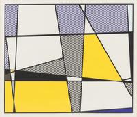 Roy Lichtenstein, American, (1923 - 1997), Cow Triptych: Cow Going Abstract (set of 3), 1982