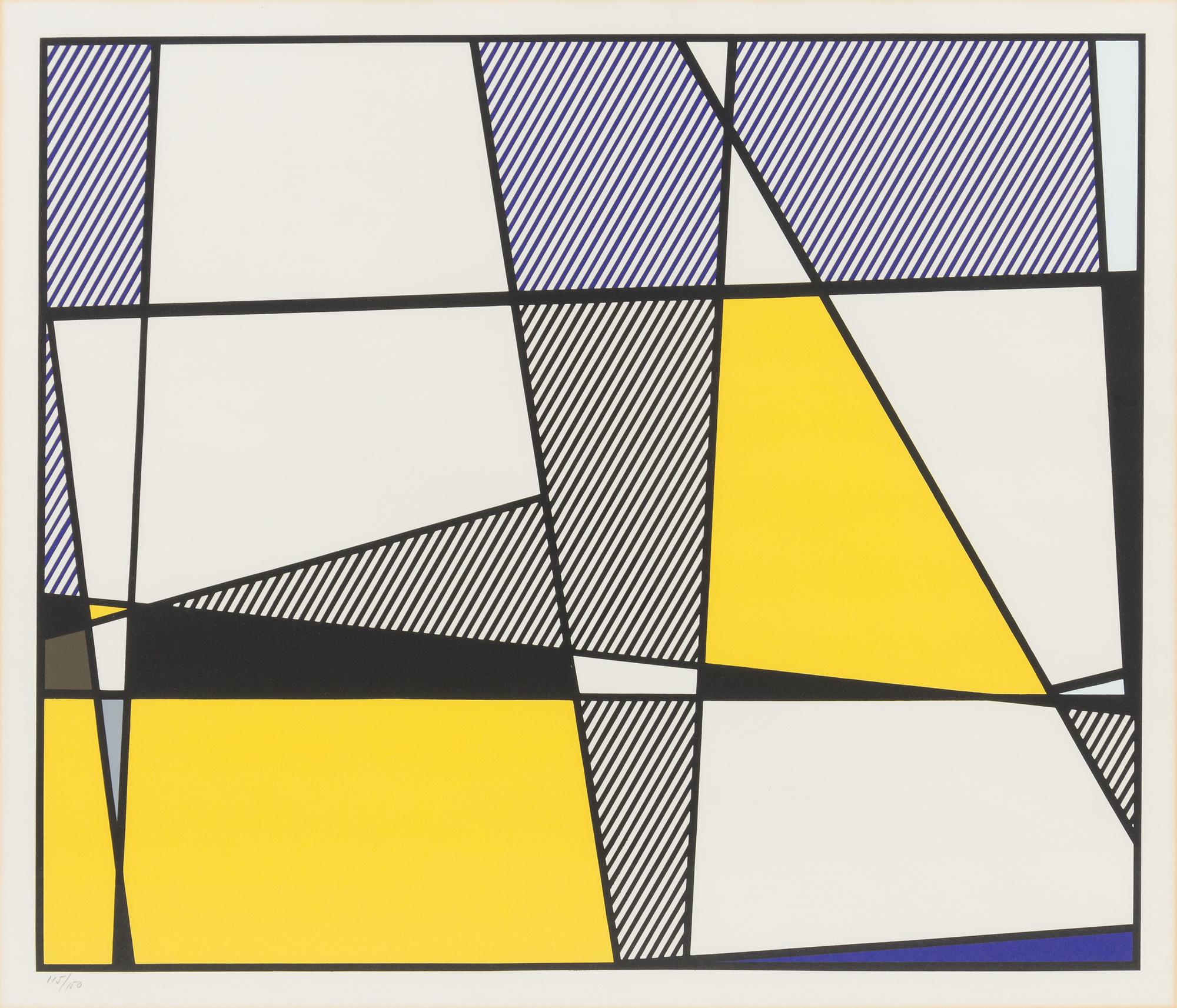 Roy Lichtenstein, American, (1923 - 1997), Cow Triptych: Cow Going Abstract (set of 3), 1982
