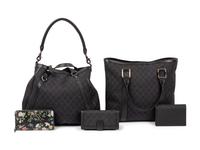 Five Gucci Items: Two Bags, Two Wallets, One Passport Holder, 2010s