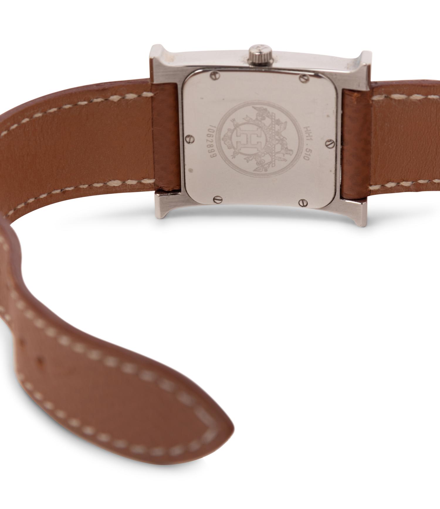 Hermès Stainless Steel Heure H Wristwatch, 1997