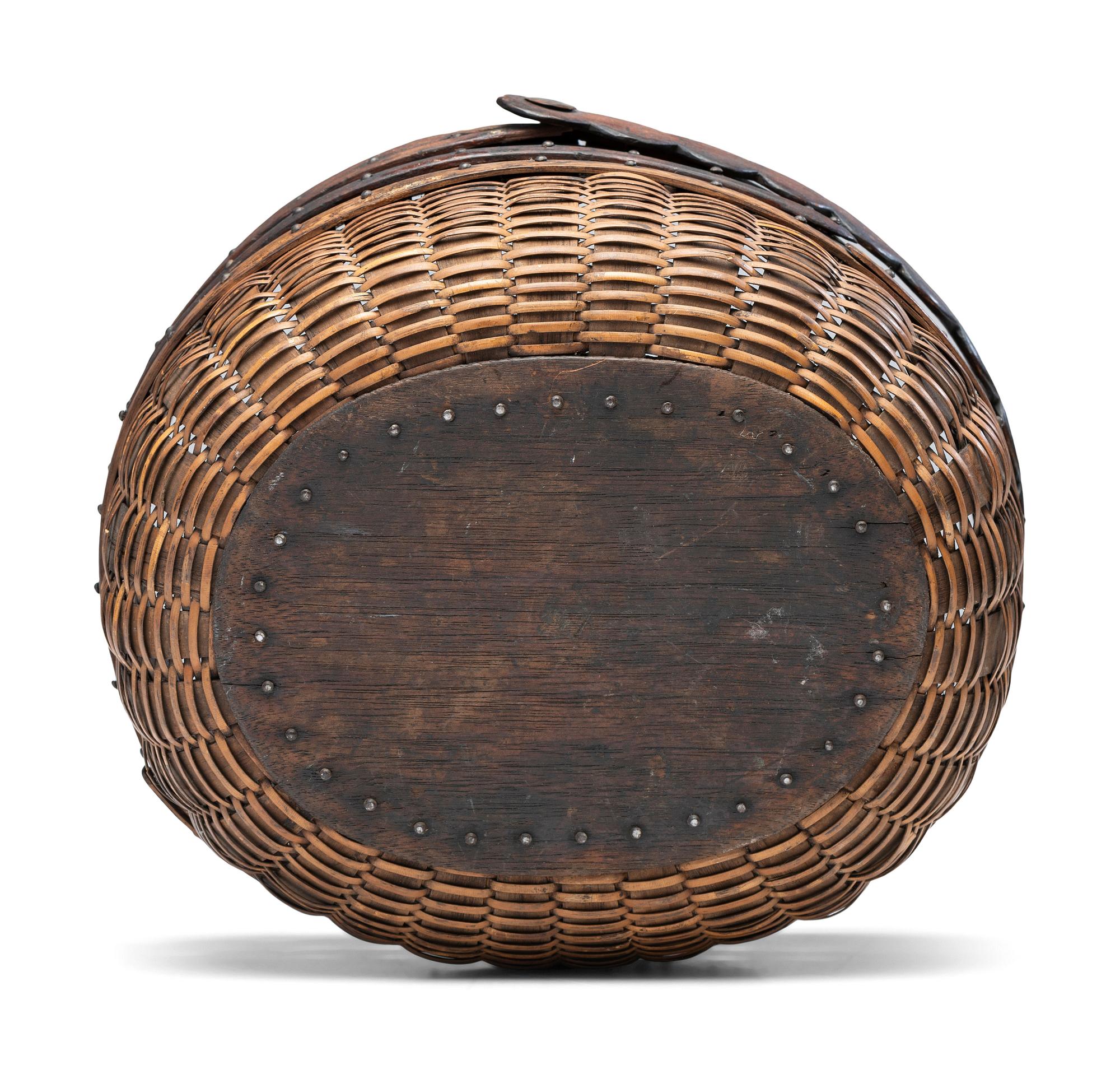 A Nantucket 'Double Lollipop' Woven Basket